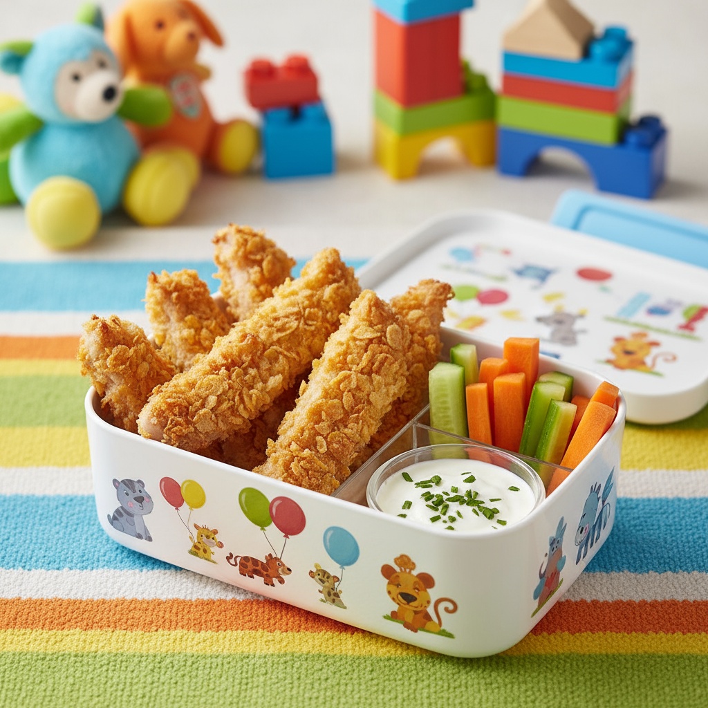 Fâșii crispy din piept de curcan la cuptor