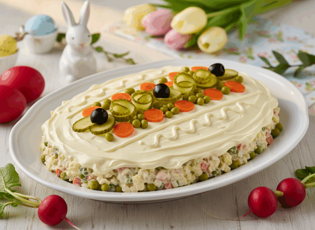 Descoperă rețete românești de Paște reinterpretate cu carne de curcan: drob cu verdeață, sarmale din mix piept și pulpă, ciorbă de perișoare și salată boeuf cu piept de curcan. Tradiție, gust și un meniu mai ușor pentru toată familia.