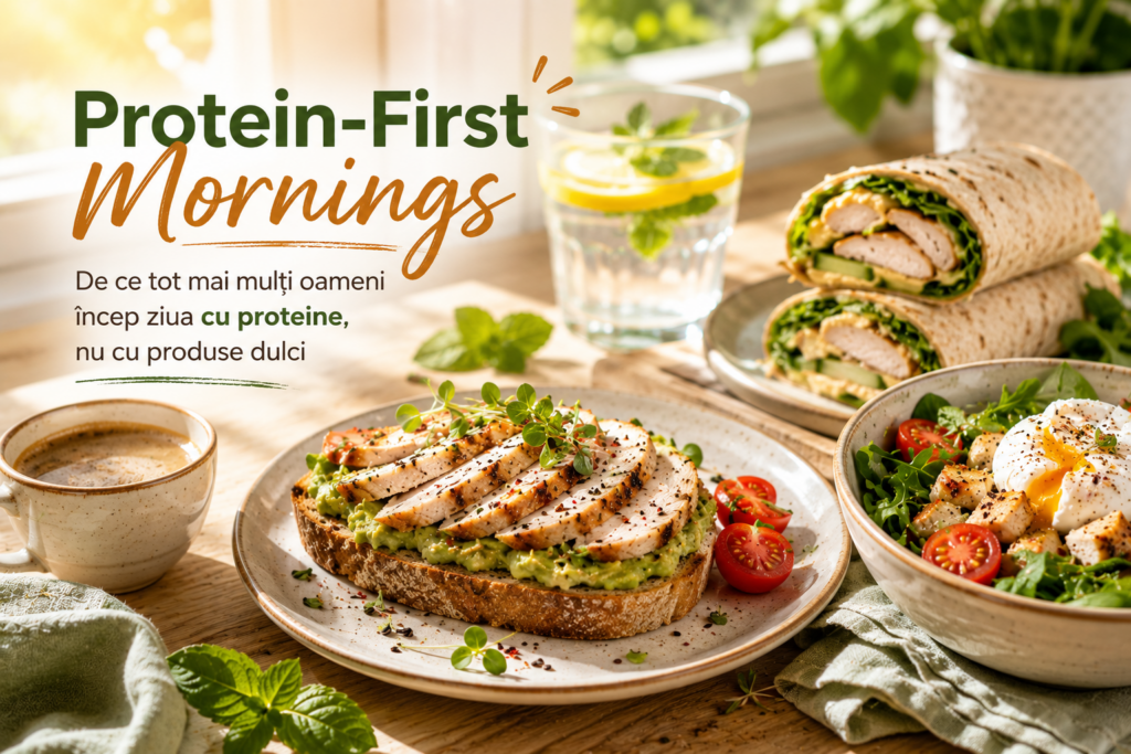 Descoperă trendul Protein-First Mornings! Află de ce tot mai mulți oameni înlocuiesc micul dejun dulce cu proteine slabe de curcan pentru energie constantă și glicemie stabilă toată vara.