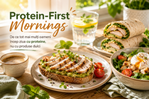 Descoperă trendul Protein-First Mornings! Află de ce tot mai mulți oameni înlocuiesc micul dejun dulce cu proteine slabe de curcan pentru energie constantă și glicemie stabilă toată vara.
